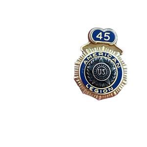 American Legion 45-Year Service Pin Tie Tack 10K GF Gage Co.